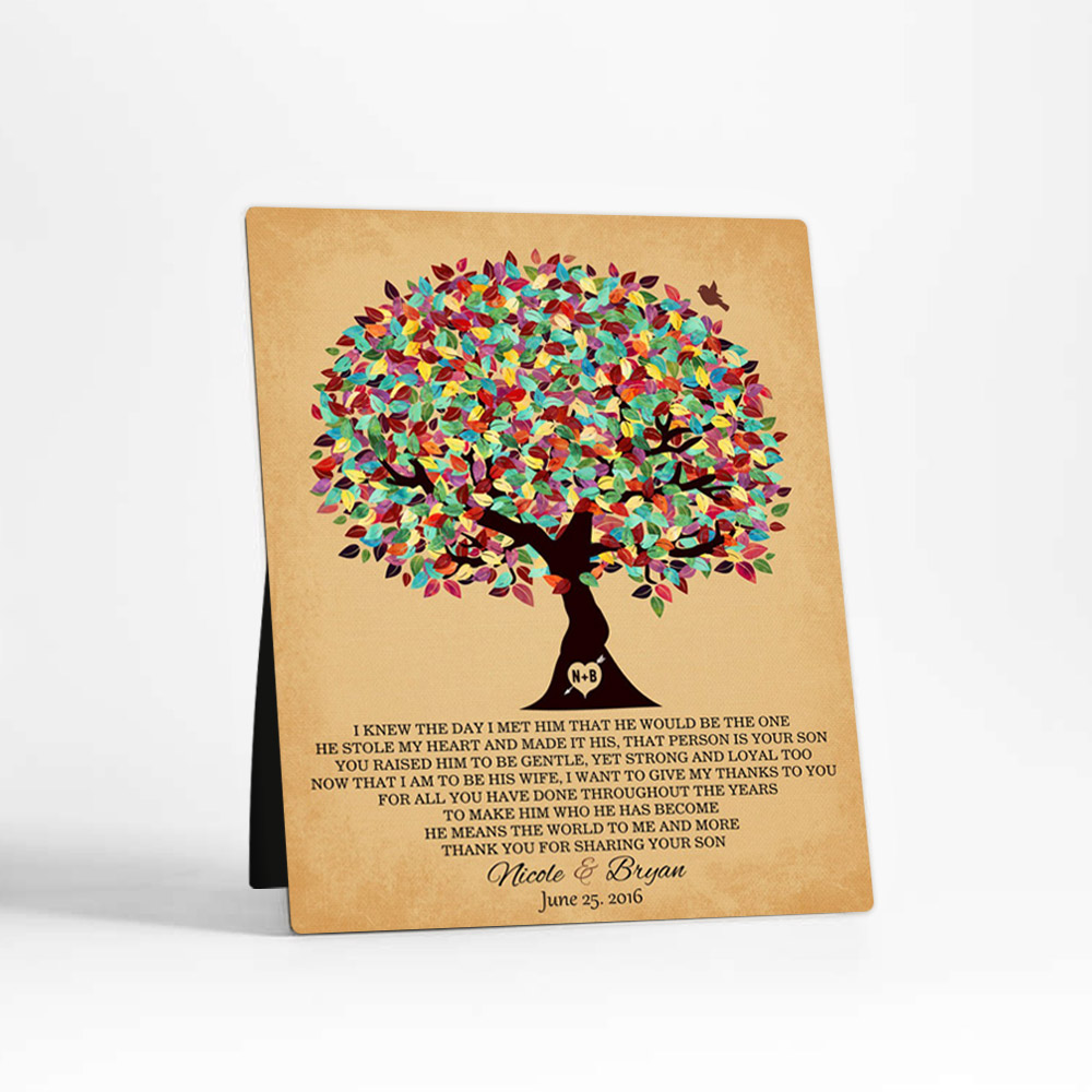 Single image of Summer Tree wedding  Desktop Plaque