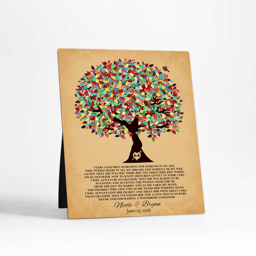 Single image of Summer Tree wedding  Desktop Plaque