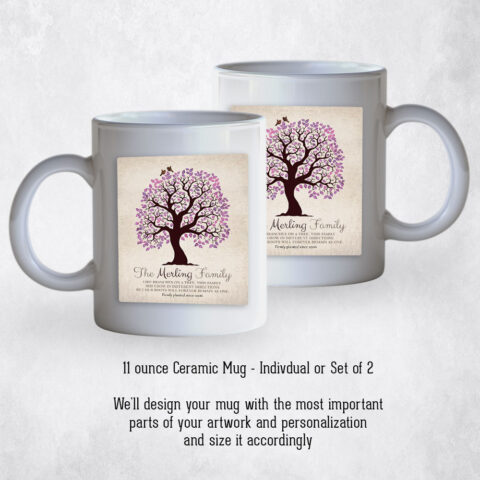 Purple Owl Tree anniversary Coffee Mug M-1251