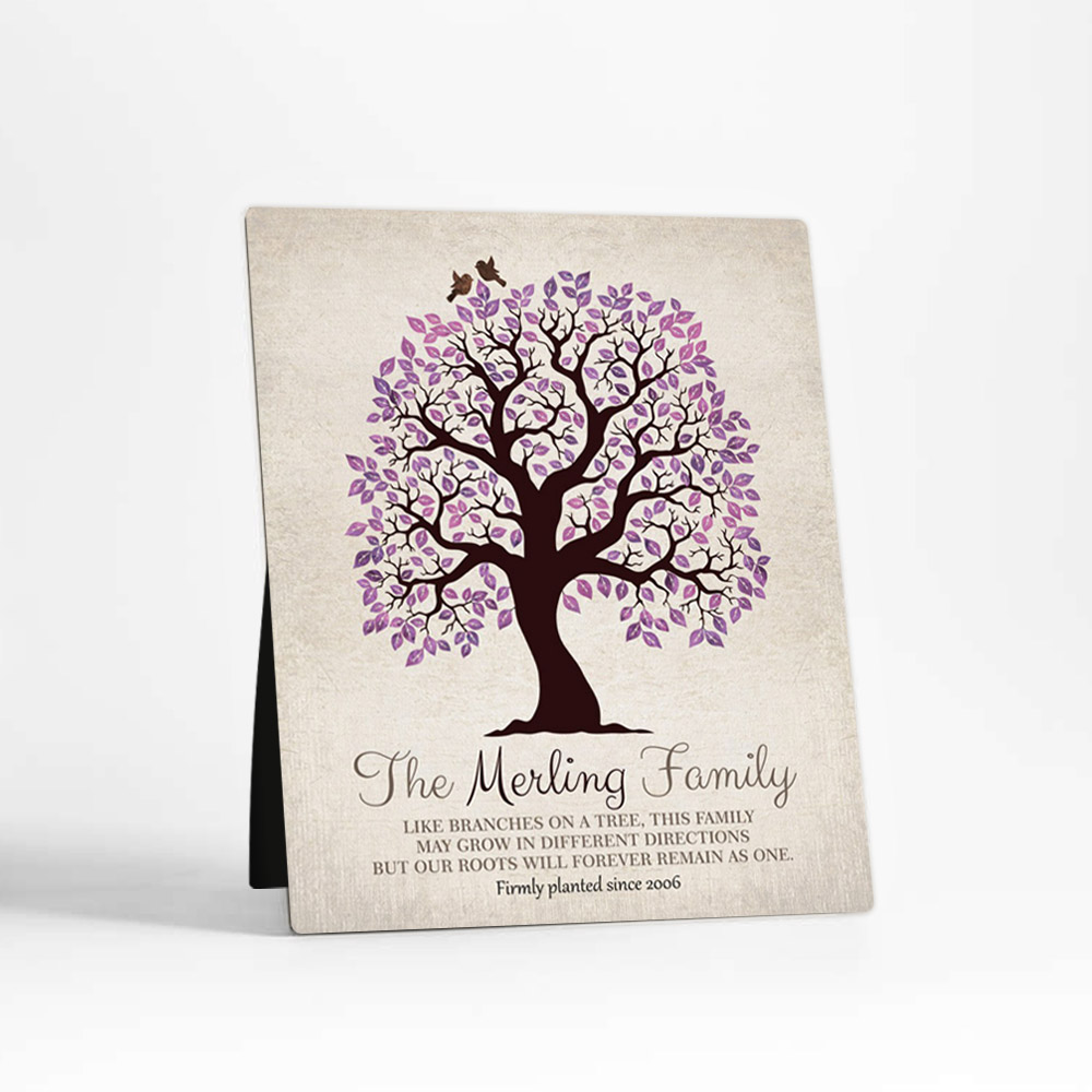 Single image of Owl Tree anniversary  Desktop Plaque