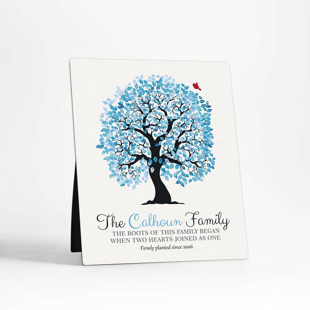 Single image of Owl Tree anniversary  Desktop Plaque