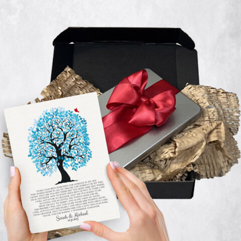 wedding Gift Delivery for mother of the bride Blue Owl Tree  Plaque TOY-1267