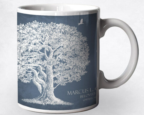 Large White Oak Tree Condolence Gift Coffee Mug M-1329