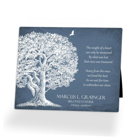 Oak Tree Condolence Gift  Desktop Plaque Gift for bereaved family D-1329