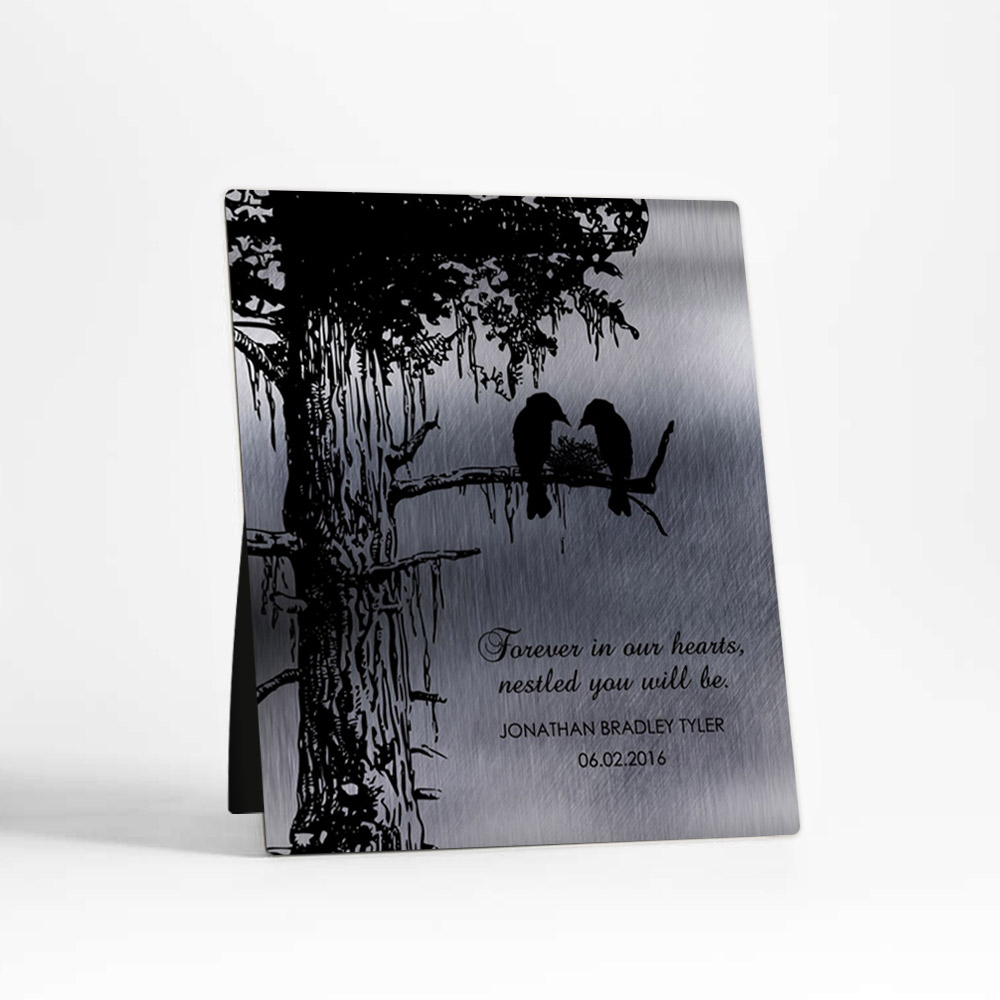 Single image of Sequoia Tree Loss of Baby Tin Desktop Plaque