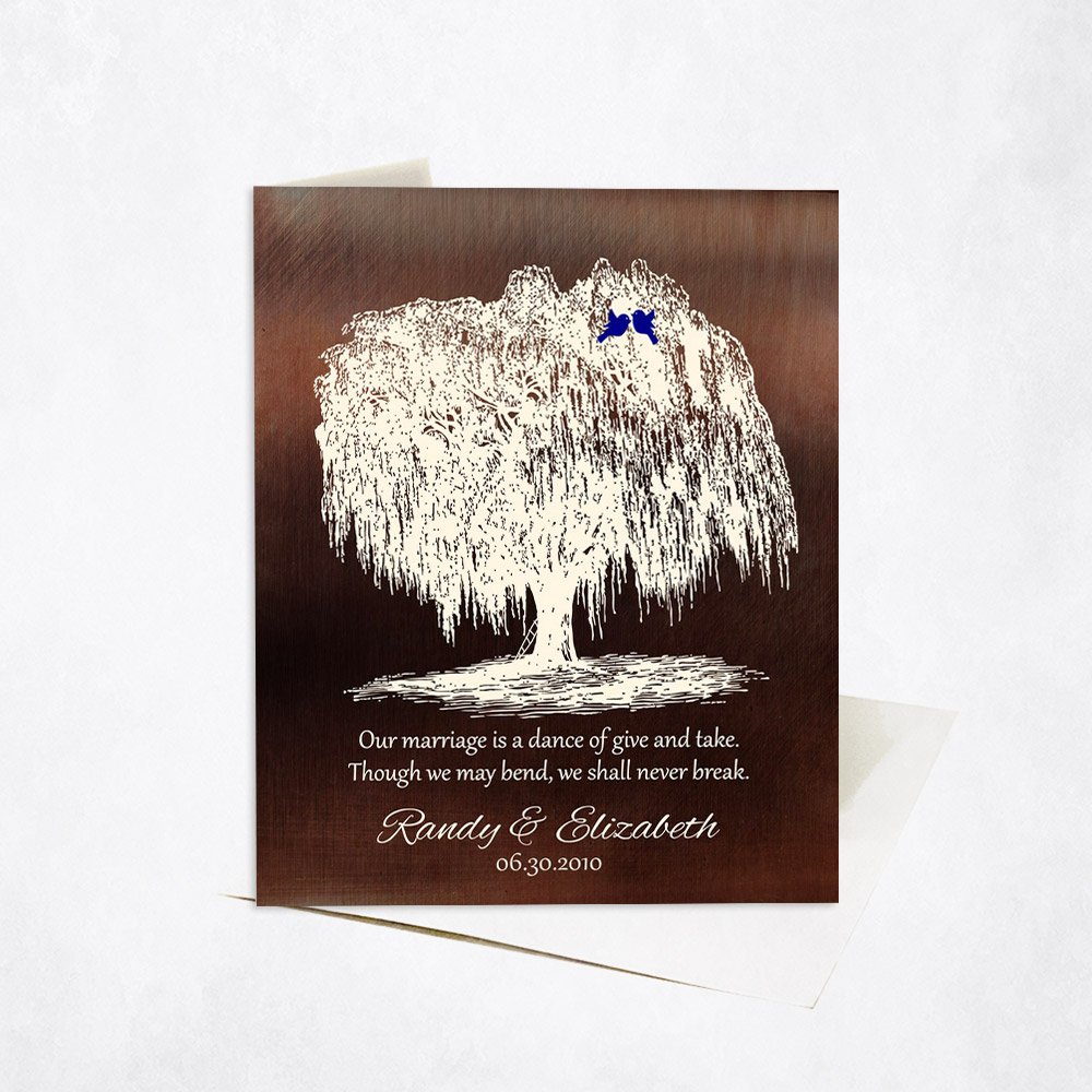 Picture of Nine Years Together Willow Tree Poem 9th anniversary Stationery Card C-1380