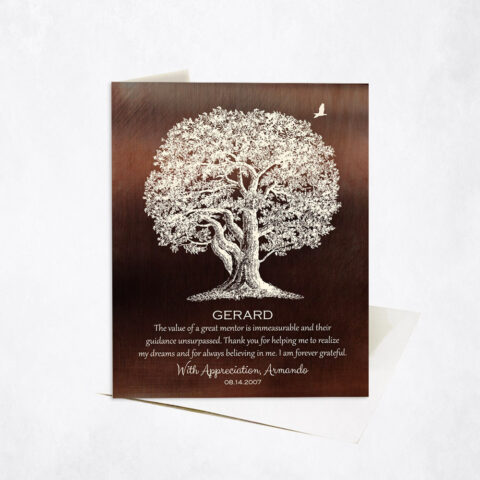 Large Oak Tree Quote Doctor Mentor Farewell Leadership Appreciation Stationery Card-1397