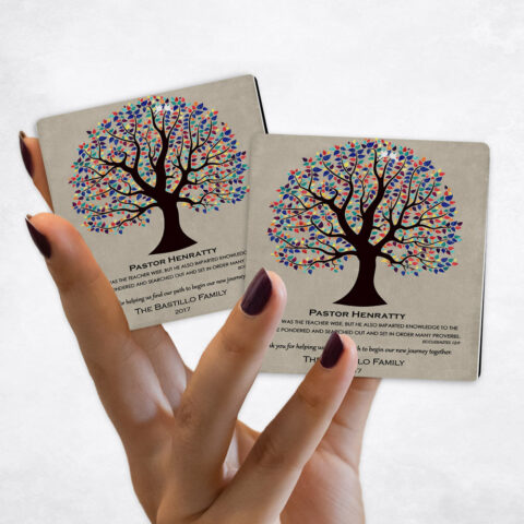 wedding Colorful Decorative Tree on Stone Magnet Set MAG-1457