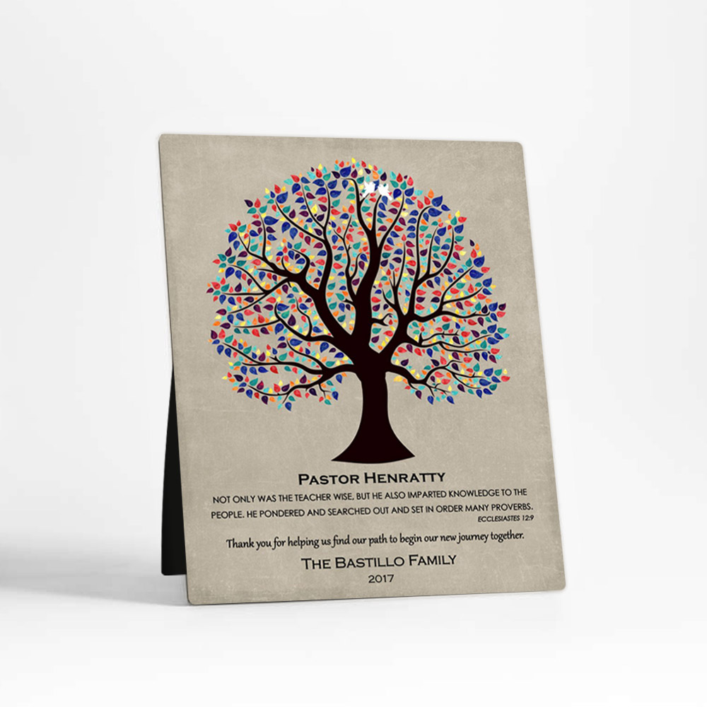 Single image of Decorative Tree wedding  Desktop Plaque