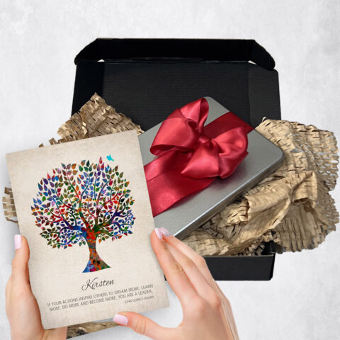 Leadership Appreciation Gift Delivery for women Watercolor Tree  Plaque TOY-1473