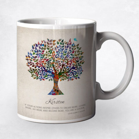 Watercolor Silhouette Tree Leadership Appreciation Coffee Mug M-1473