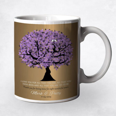 Purple Tree Brass 8th anniversary Coffee Mug M-1481