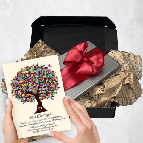 teacher appreciation Gift Delivery for teacher Autism Puzzle Tree  Plaque TOY-1499