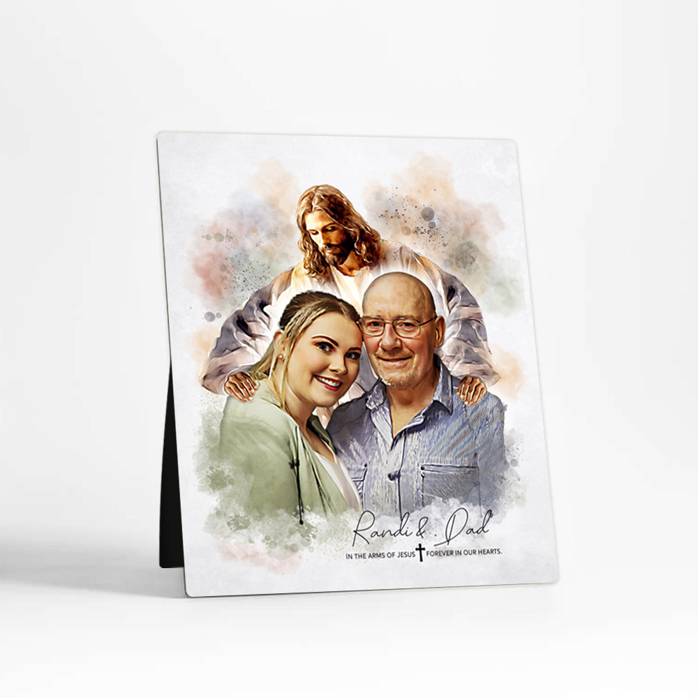 Single image of Photo Portrait Condolence Gift  Desktop Plaque