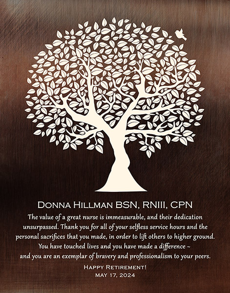 Retirement Gift for Nurse Recognition and Appreciation – Custom Art Print for Pamela P