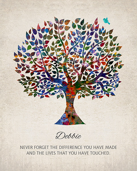 Retirement Gift Never Forget the Difference You Have Made – Custom Art Print for Shannon G