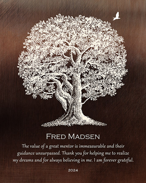 Retirement Gift for Coworker Formal Farewell Oak Tree – Custom Art Print for Sonya B – EXPEDITE