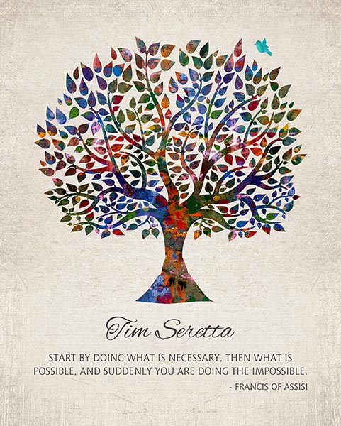 Retirement Gift with Leadership Quote Francis Assisi – Custom Art Print for Tammy V